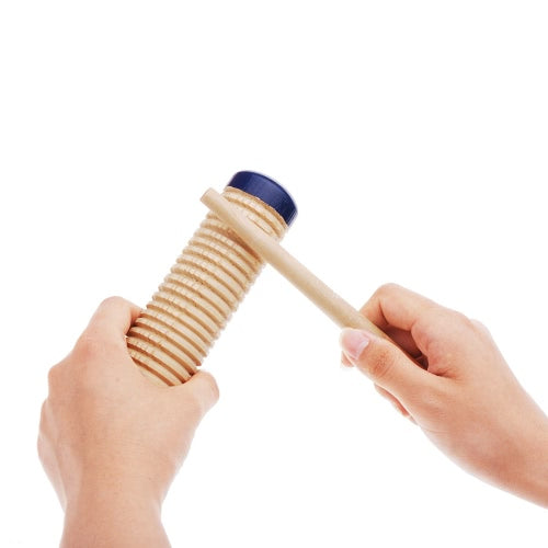 Wooden Guiro Shaker Baby Kid Child Early Educational Musical Instrument Rhythm Beats Toy Tool Percussion with  Mallet