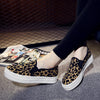 IDIFU Women's Trendy Leopard Loafers - Yellow