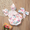Infant Floral Summer Jumpsuit - White