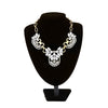 Fashion Trendy Vintage Retro Clear Crystal Cluster Bubble Necklace Petal Rhinestone Bib Choker Flower Collar Jewelry Drop Pendant Accessory