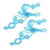 Blue Cotton Thread Crochet Foot Chain Bracelet Anklet Lovely Circles Beach Barefoot Sandal