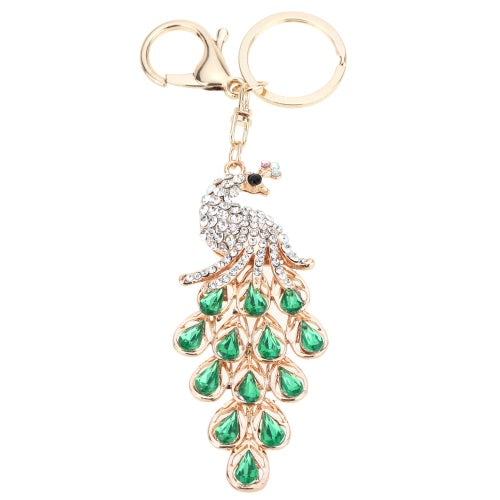 مجوهرات فاشونال جوفاء شينينغ راينستون aureate peafowl key ring سلسلة مفاتيح المفتاح