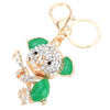 Fashional Jewelry Hollow Shinning Rhinestone Aureate Koala Pendant Key Ring Key Chain