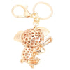 Fashional Jewelry Hollow Shinning Rhinestone Aureate Koala Pendant Key Ring Key Chain