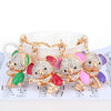 Fashional Jewelry Hollow Shinning Rhinestone Aureate Koala Pendant Key Ring Key Chain