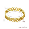 Hollow Brass Bangle Bracelet Embedded with AAA Zircon with An Opening Golden & Rose Golden Fashional Accessories for Women