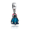 Romacci S925 Sterling Silver Princess Drigness Princess Dress Pendant Bead Modeled for 3mm DIY Lucky Charm Bracelet