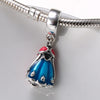 Romacci S925 Sterling Silver Princess Drigness Princess Dress Pendant Bead Modeled for 3mm DIY Lucky Charm Bracelet