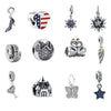 Romacci Charm Snowflake S925 Sterling Silver Diamond Bead for 3mm DIY Bracelet
