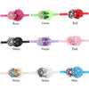 9Pcs Colorful Sweet Style Rose Flowers with Bead Crystal Headband Hairband Headwear Accessories for Girls Kids Infants Baby