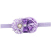 9Pcs Colorful Sweet Style Rose Flowers with Bead Crystal Headband Hairband Headwear Accessories for Girls Kids Infants Baby