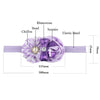 9Pcs Colorful Sweet Style Rose Flowers with Bead Crystal Headband Hairband Headwear Accessories for Girls Kids Infants Baby