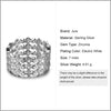 JURE 925 Sterling Silver Ring Round White Zirconia Wedding Engagement Ring