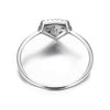 JURE 925 Sterling Silver Ring Zirconia Heart-shaped Wedding Engagement Ring Proposal Bridal Halo Replacement