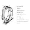 JURE 925 Sterling Silver Ring Zirconia Cross-shaped Wedding Engagement Ring Proposal Bridal Halo Replacement