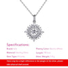 JURE Fashionable S925 Sterling Silver Pendant Rotatable Zirconia Sparkle Pendant Square Pendant Necklace18 Inch