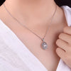 Jure Frasnable S925 Sterling Silver Pendant Zirconia Zirconia Quarly Prescle Necklace 18 Inch