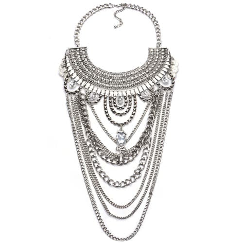 بوهيميا بوهو الغجري القبلية العرقية العرقية الرجعية قلادة القلادة قلادة المريلة سلسلة المجوهرات للنساء فتاة هدية حفلة