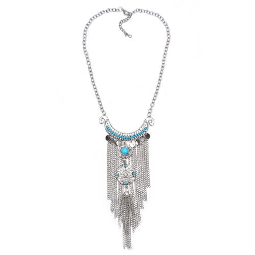 بوهيميا بوهو الغجري القبلية العرقية العرقية الرجعية قلادة القلادة قلادة المريلة سلسلة المجوهرات للنساء فتاة هدية حفلة