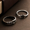 4 Pcs Fashion New Hot Vintage Retro Anti-silver Plated Knuckle Finger Ring Set Jewelry Accessories for Women Girls Party Band