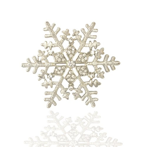 موضة جديدة مشرقة حجر الراين كريستال ندفة الثلج بروش طوق كليب دبوس الملابس الإكسسوارات وشاح مشبك عطلة لطيفة للنساء سيدة حفل زفاف هدية