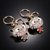 Fashionable Charm Jewelry Hollow Shining Rhinestone Aureate Animal Pendant Key Ring Chain for Handbag Bag Women Gift