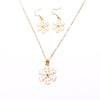 Fashion Charming Christmas Metal Zinc Alloy Necklace Earrings Enamel Jewelry Set for Woman Girls Party Holiday