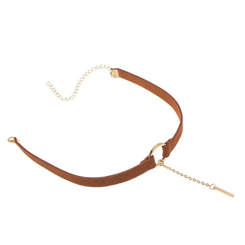 إكسسوارات الموضة قلادة معدنية مطلية بالفضة قلادة جلدية دائرية لعشاق الزوجين