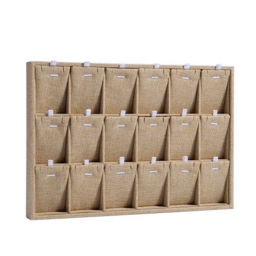 تخزين المجوهرات قطرة قلادة قلادة القرط عرض وسادة لوحة الخيش حامل صينية عرض القضية