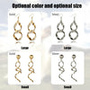 Simple and Fashion Personality Long Earrings Irregular Geometry Rotating Wave Eardrop with Zinc Alloy