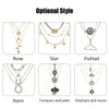 Fashion Personality Vintage Multi-layer Choker Collar Jewelry Long Pendant Necklaces Accessories for Women and Girls with Zinc Alloy