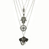 Fashion Personality Vintage Multi-layer Choker Collar Jewelry Long Pendant Necklaces Accessories for Women and Girls with Zinc Alloy