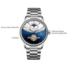 FORSINING 339 Tourbillon Moon Phase Wind-up Movement Mechanical Men Watch