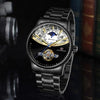 FORSINING 339 Tourbillon Moon Phase Wind-up Movement Mechanical Men Watch