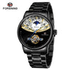 FORSINING 339 Tourbillon Moon Phase Wind-up Movement Mechanical Men Watch