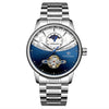 FORSINING 339 Tourbillon Moon Phase Wind-up Movement Mechanical Men Watch