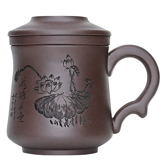 Jin Xiang Yu Yixing Zisha Cup pond moon with a liner filter cup cups cups office cups
