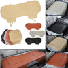 3Pcs Car Seat Cover Breathable Bamboo Pad Mat PU Leather for Auto Chair Cushion