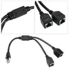 RJ45 Network Splitter Adapter Cable, Male to 2 Female header Separators Socket Port LAN for Super Category 5 Ethernet, Category 6 Ethernet