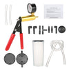 17pcs Professional Car Auto Hand Held Vacuum Pressure Pump Brake Bleeder Adaptor Fluid Reservoir Tester Vacuum Bleeding Test Kits Kits 2 in 1 Tool Kit Vacuum Tester