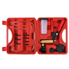 17pcs Professional Car Auto Hand Held Vacuum Pressure Pump Brake Bleeder Adaptor Fluid Reservoir Tester Vacuum Bleeding Test Kits Kits 2 in 1 Tool Kit Vacuum Tester