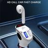 QC3.0 Quick Charging BT Car Transmitter with Earphone BT Headset Car Charger Adapter Adapter Adapter Adapter