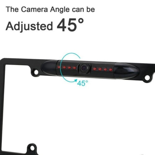 لوحة ترخيص إطار النسخ الاحتياطي الكاميرا الكاميرا الخلفية عرض الكاميرا مع 8 LED مشرق 170 درجة عرض زاوية عرض ليلا