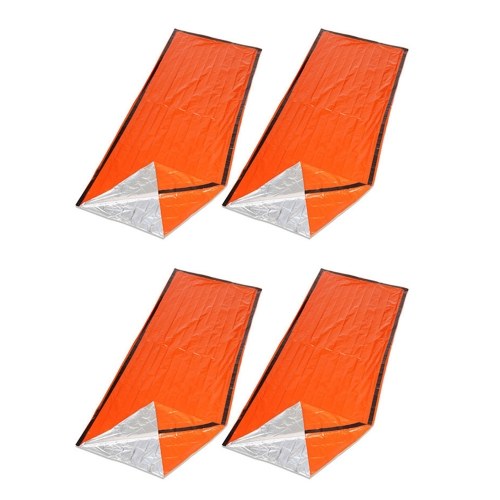 4PCS Reusable Emergency Sleeping Bag Survival Blanket Camping Tent Thermal Waterproof Outdoor Emergency Equipment