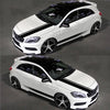 5 PCS Universal Black Car Racing Body Side Stripe Skirt Roof Hood Decal Sticker for All Cars PVC Decal