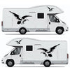 Car Auto Body Sticker 5PCS Self-Adhesive Side Truck Graphics Eagle Stickers Decals for Camper Caravan RV Trailer