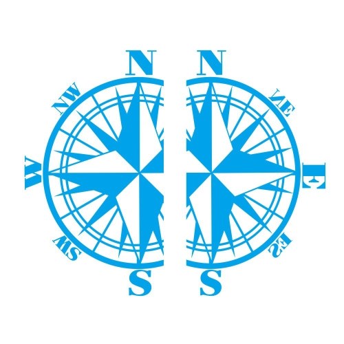 Universal Car Sticker Racing Car Body Side Roof Hood Decal Compass Black Blue Red Grey for All Cars Decal