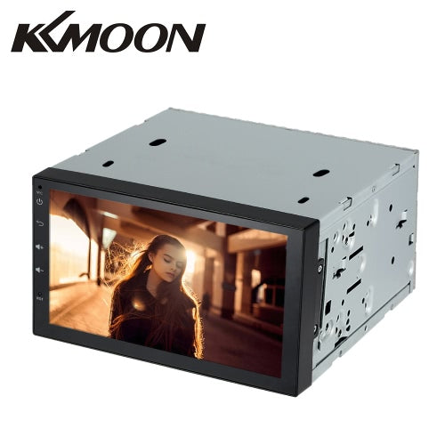 KKMOON 2 DIN HD SCREEN SCREEN STEREO PLAWER GPS MUNTIMPINGENT SYSTEM WIFI BT AM/FM Android 5.1