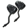 1 Pair Universal Motorcycle Aluminum Alloy Handlebar Skull Hand Pattern Ghost Claw Adjustable Rearview Side Glass Mirror Modified Accessories for Street Cars Scooters