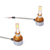 C6 Universal Automobile Headlight Gold Modified Lamp Kit Car LED Conversion COB Bulbs Lamps 6500K White Light